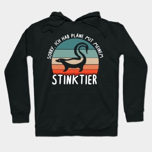 Pläne mit Stinktier Liebhaber Vintage Retro Fan Hoodie